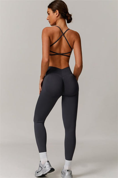 Ameli V - Leggings med rygg - Gymfit