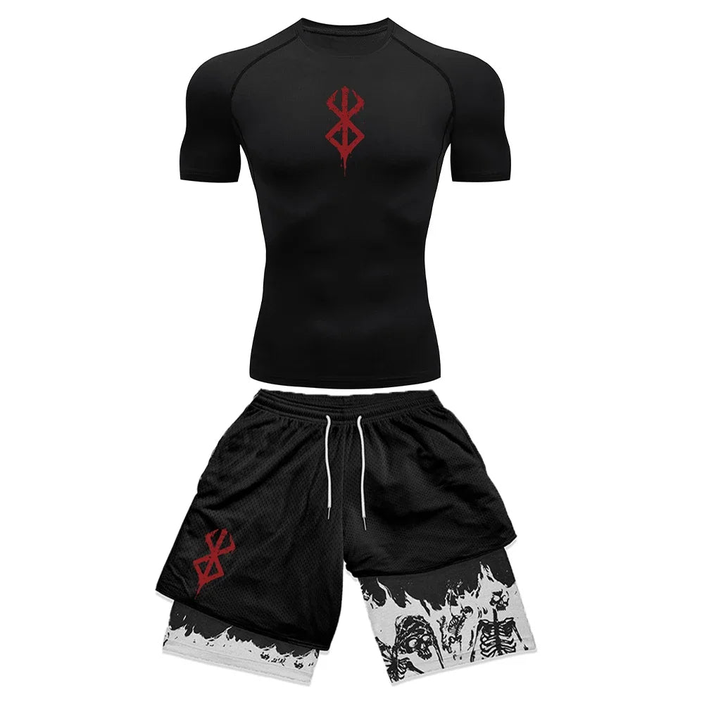 Anime Sett T-skjorte & Shorts