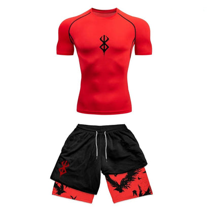Anime Sett T-skjorte & Shorts