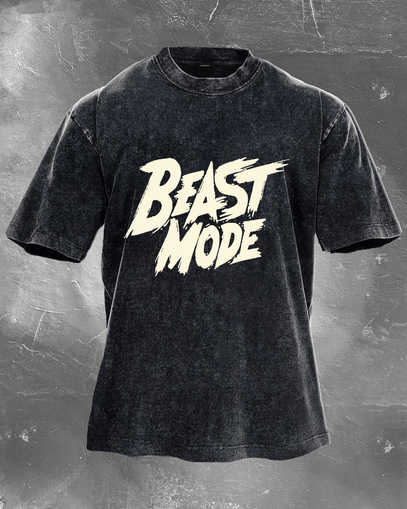 alt
Beast Mode herre-T-skjorte med vasket effekt - Gymfit
