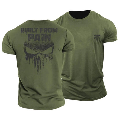 T-skjorte med teksten Built From Pain - Gymfit
