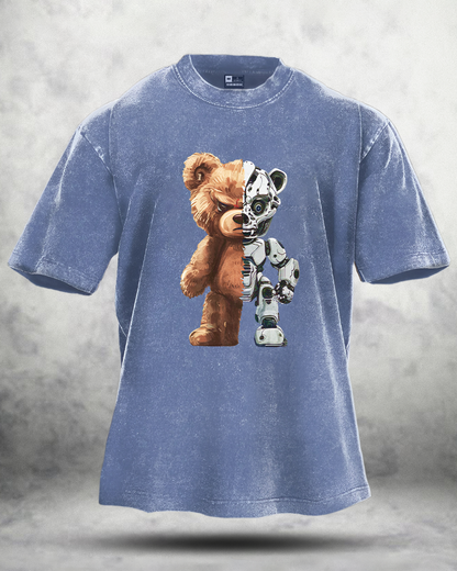 ROBOT BJØRN VASKET T-SHIRT
