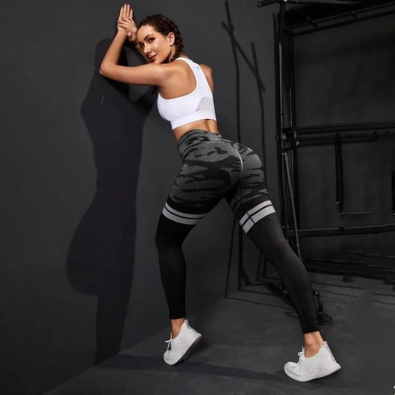 Leggings med Camo Stripe - Gymfit