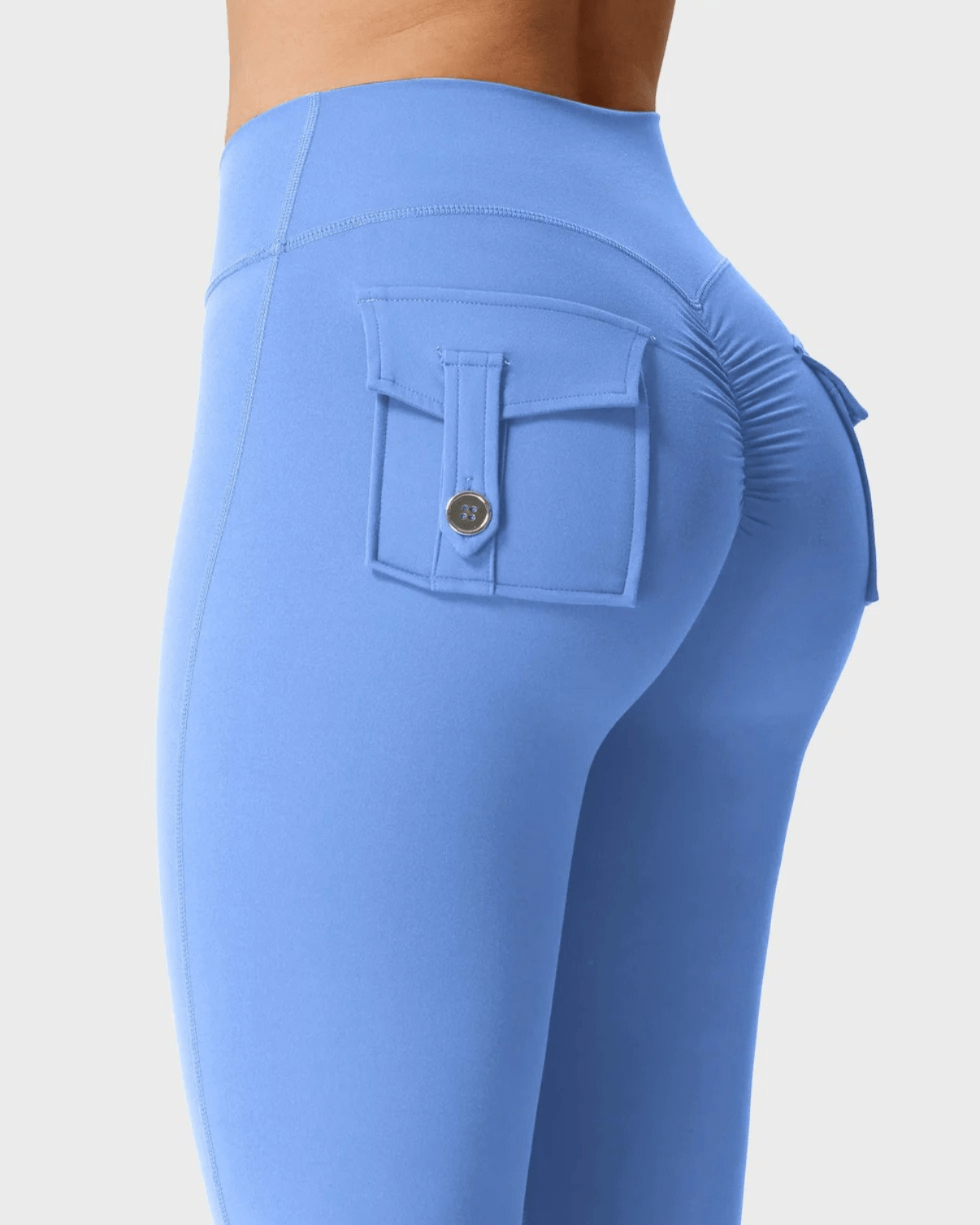 Leggings med cargolommer og linning - Gymfit
