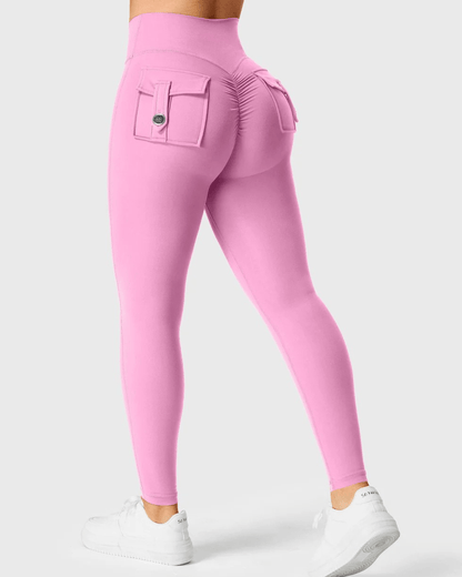 Cargo-leggings med midjebånd - Gymfit