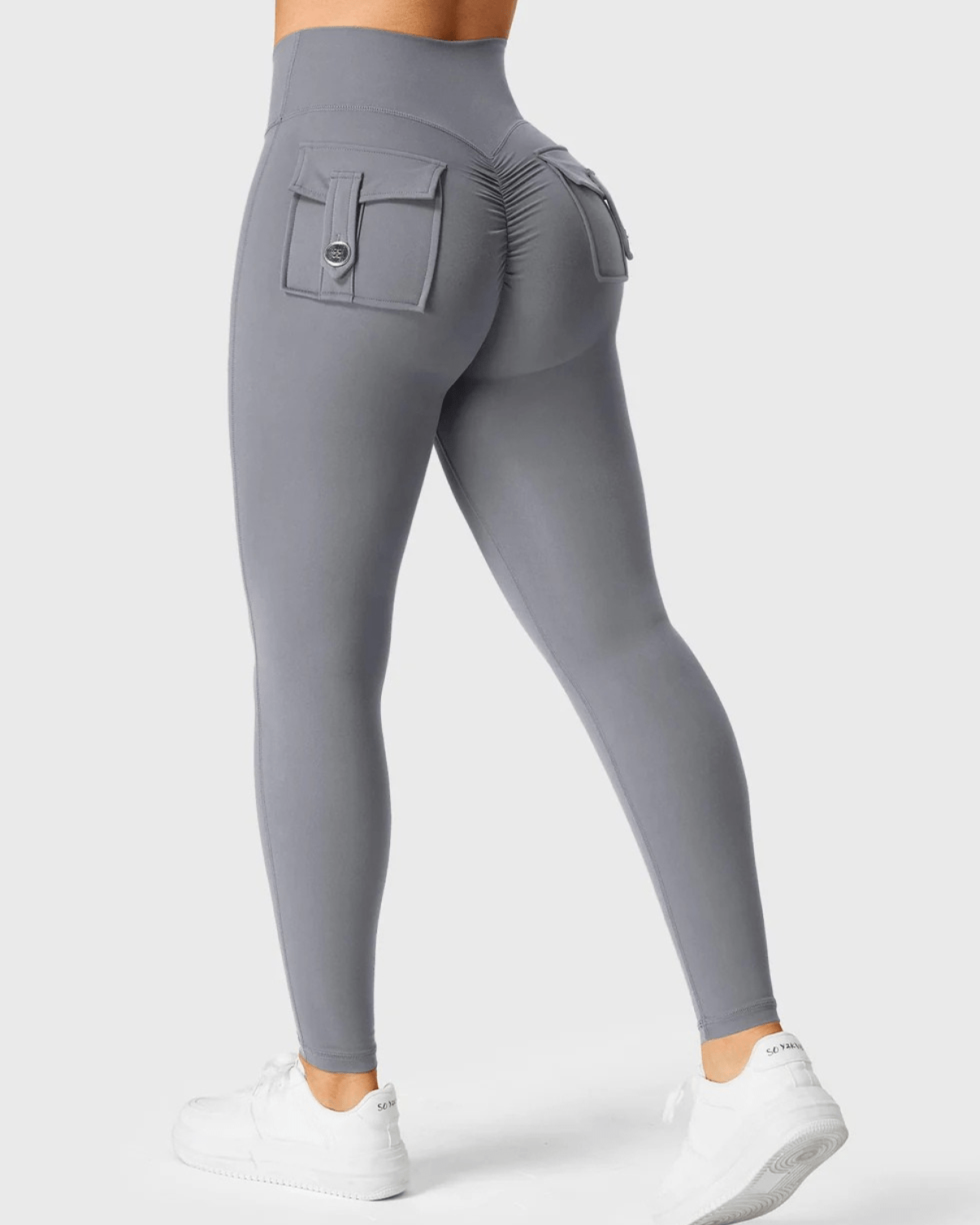 Cargo-leggings med midjebånd - Gymfit