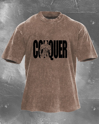 CONQUER MENNS VASKEDE T-SKJORTE - Gymfit