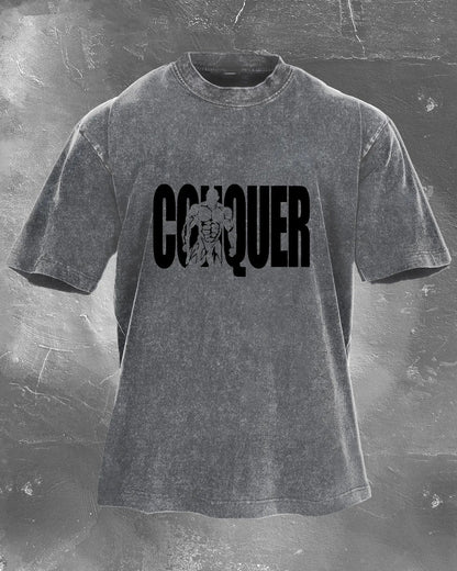 CONQUER MENNS VASKET T-SKJORTE - Gymfit