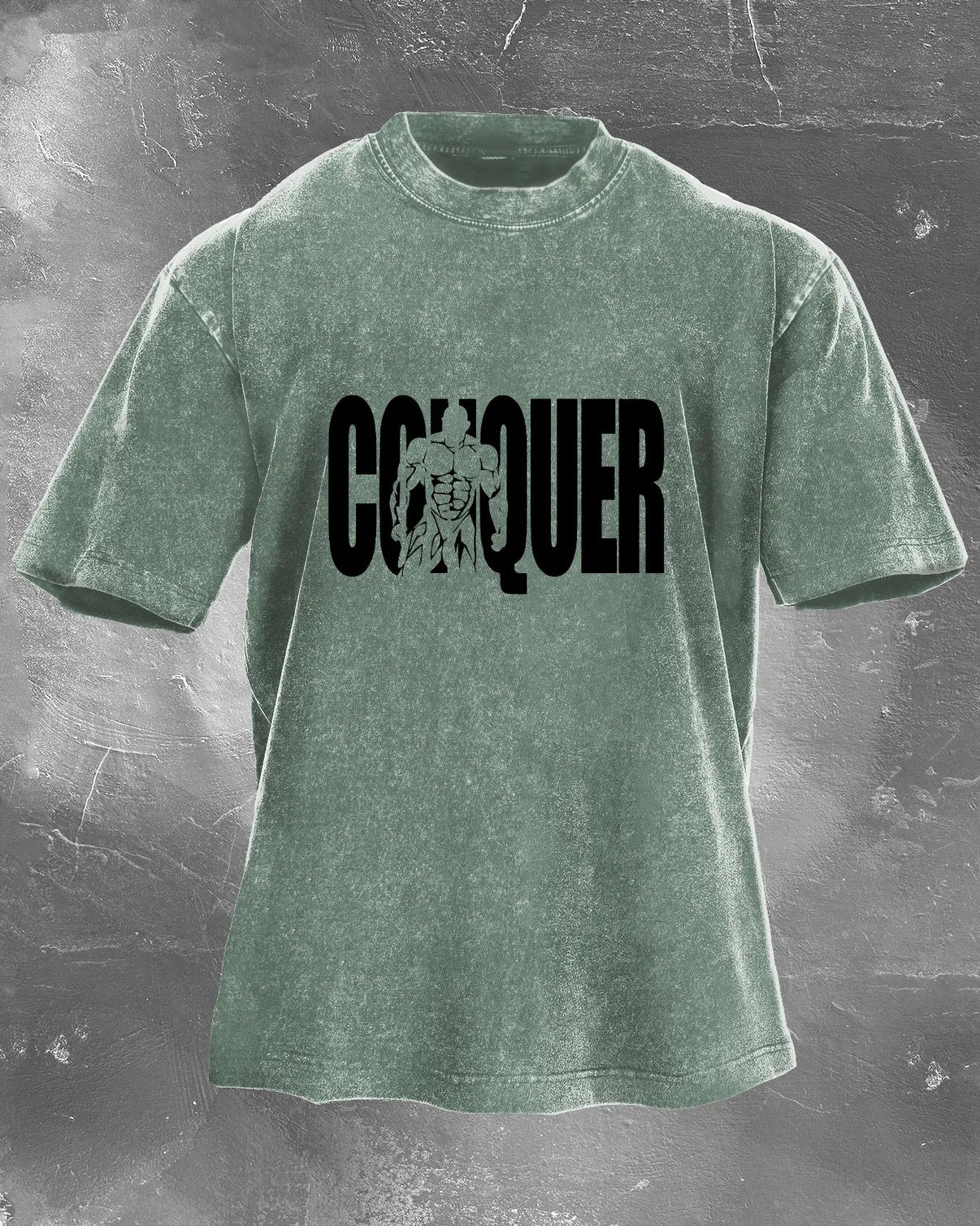 CONQUER HERRE VASKET T-SKJORTE - Gymfit