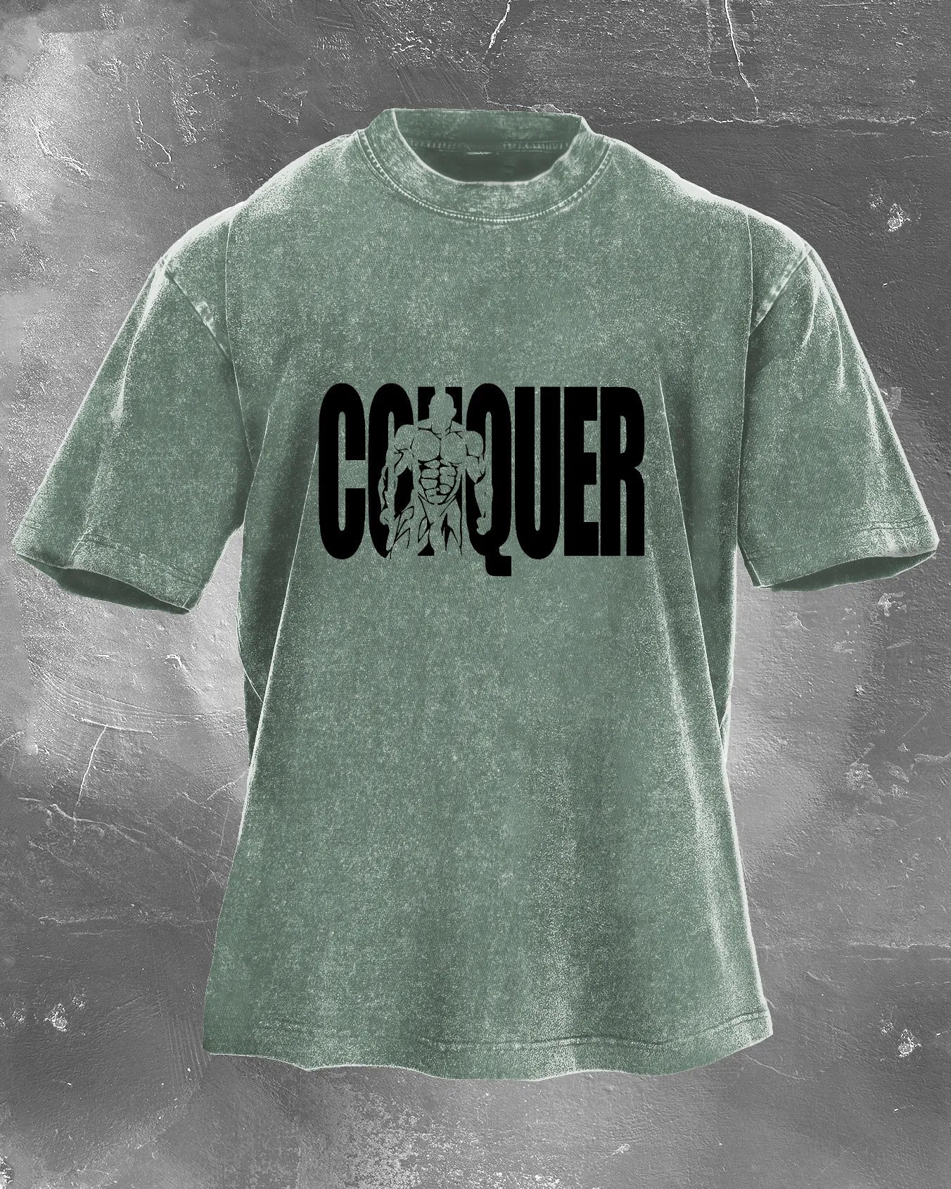 CONQUER HERRE VASKET T-SKJORTE - Gymfit