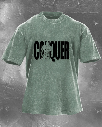 CONQUER HERRE VASKET T-SKJORTE - Gymfit