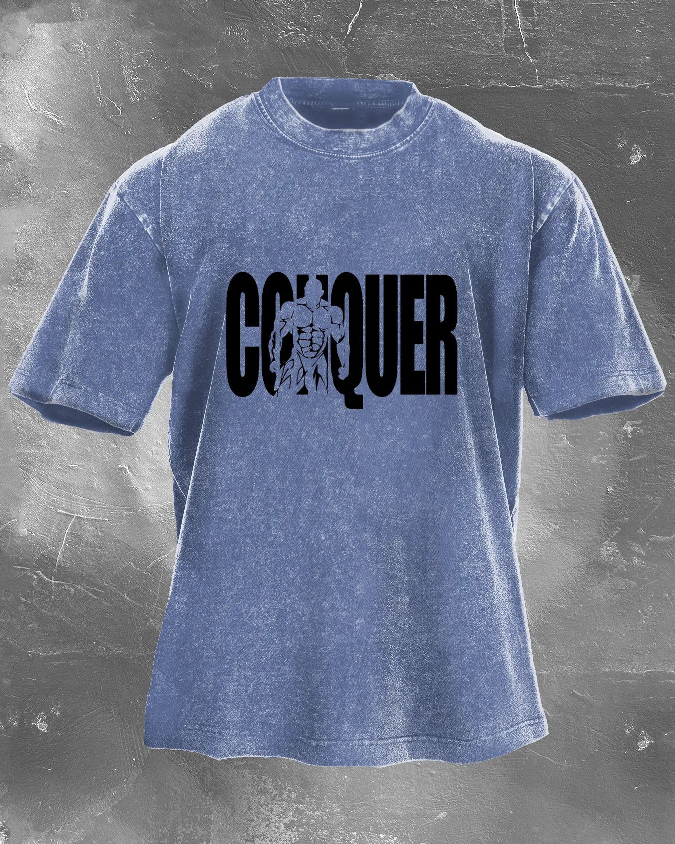 CONQUER HERRE VASKET T-SKJORTE - Gymfit