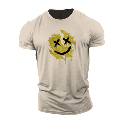 T-skjorte med sprukket smiley - Gymfit