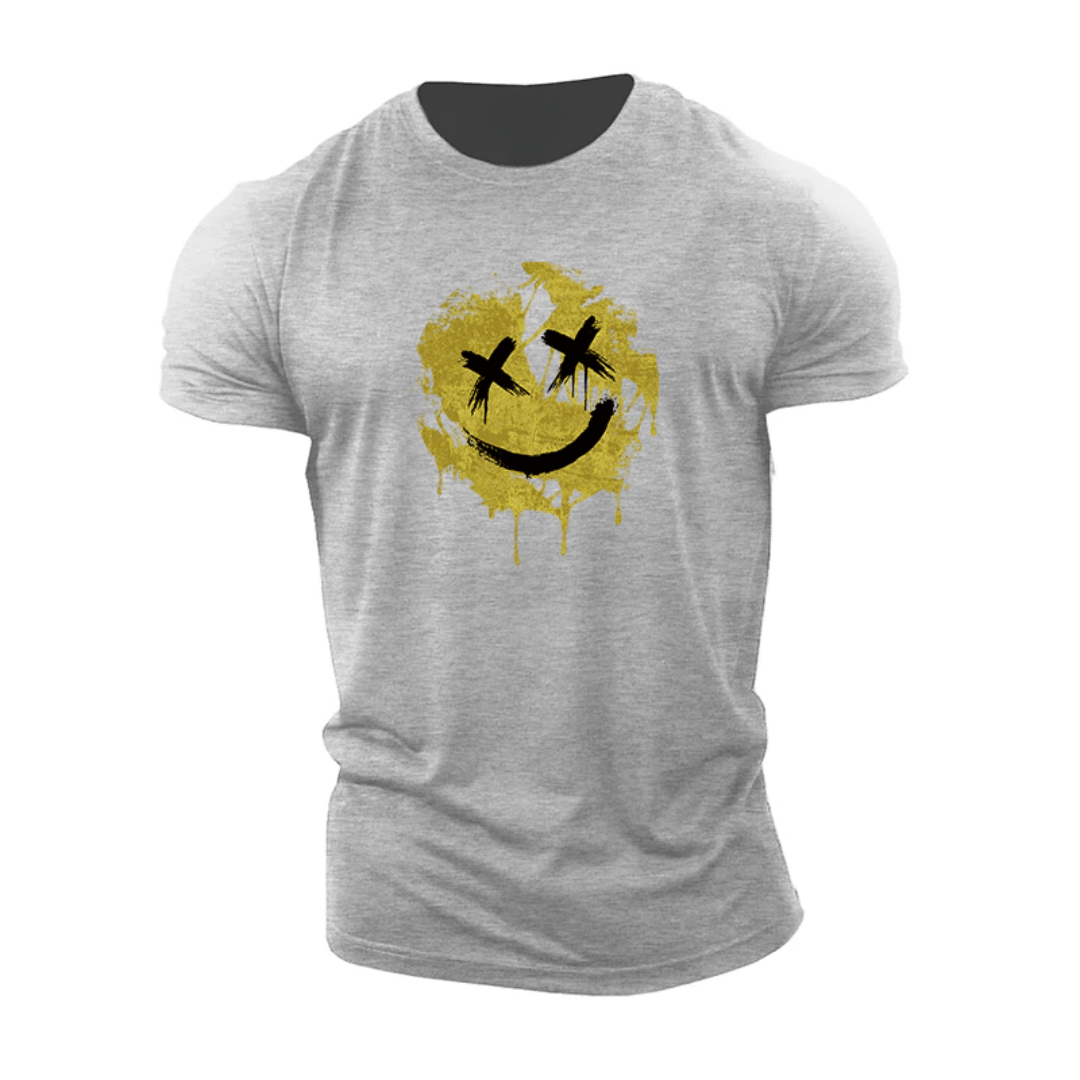 Sprukket smiley-T-skjorte - Gymfit