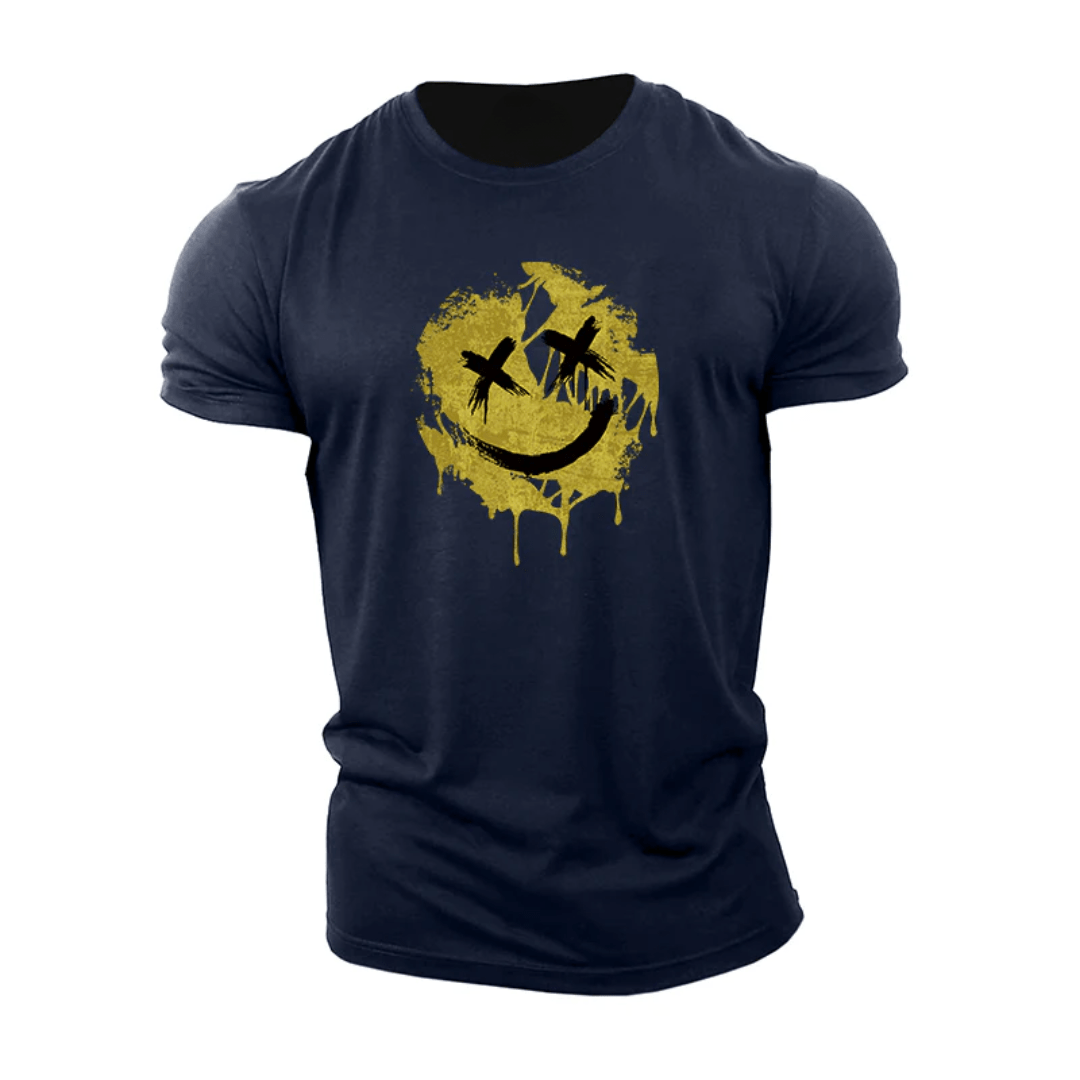 T-skjorte med sprukken smiley - Gymfit