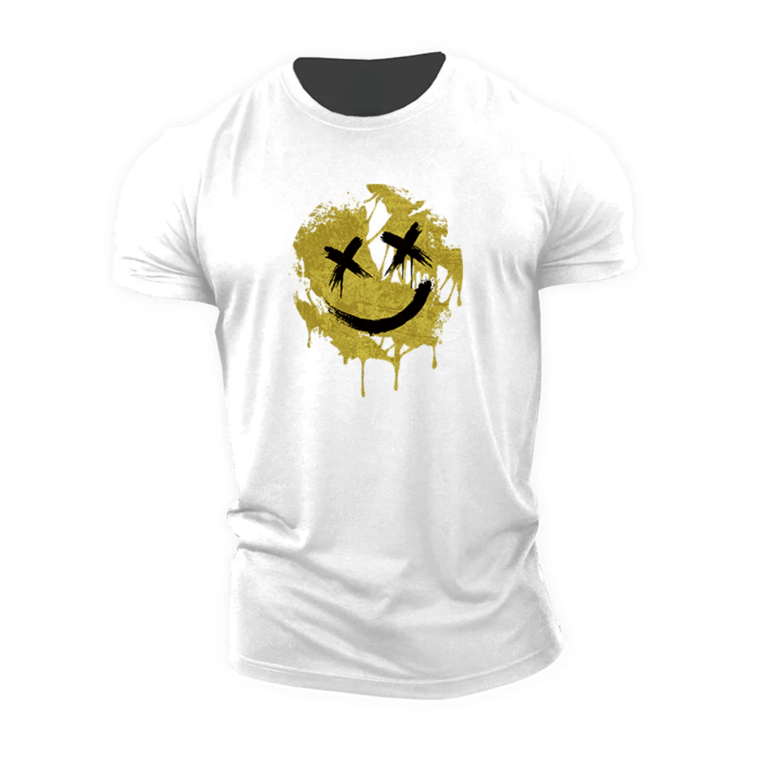 alt
T-skjorte med sprukket smiley - Gymfit