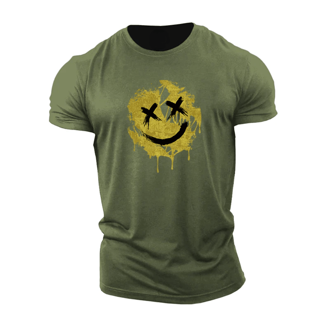 T-skjorte med sprukket smiley - Gymfit