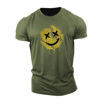 T-skjorte med sprukket smiley - Gymfit