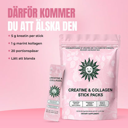 Kreatin- og kollagen Glow Sticks - Gymfit
