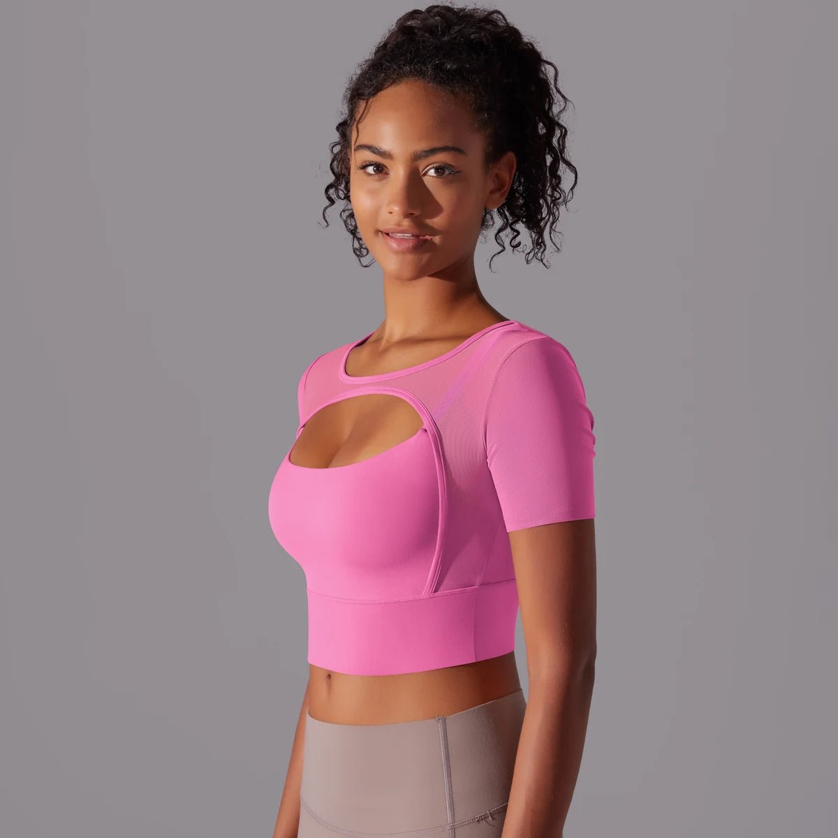 Crop mesh sportstopp - Gymfit