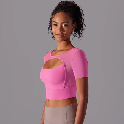 Crop mesh sportstopp - Gymfit