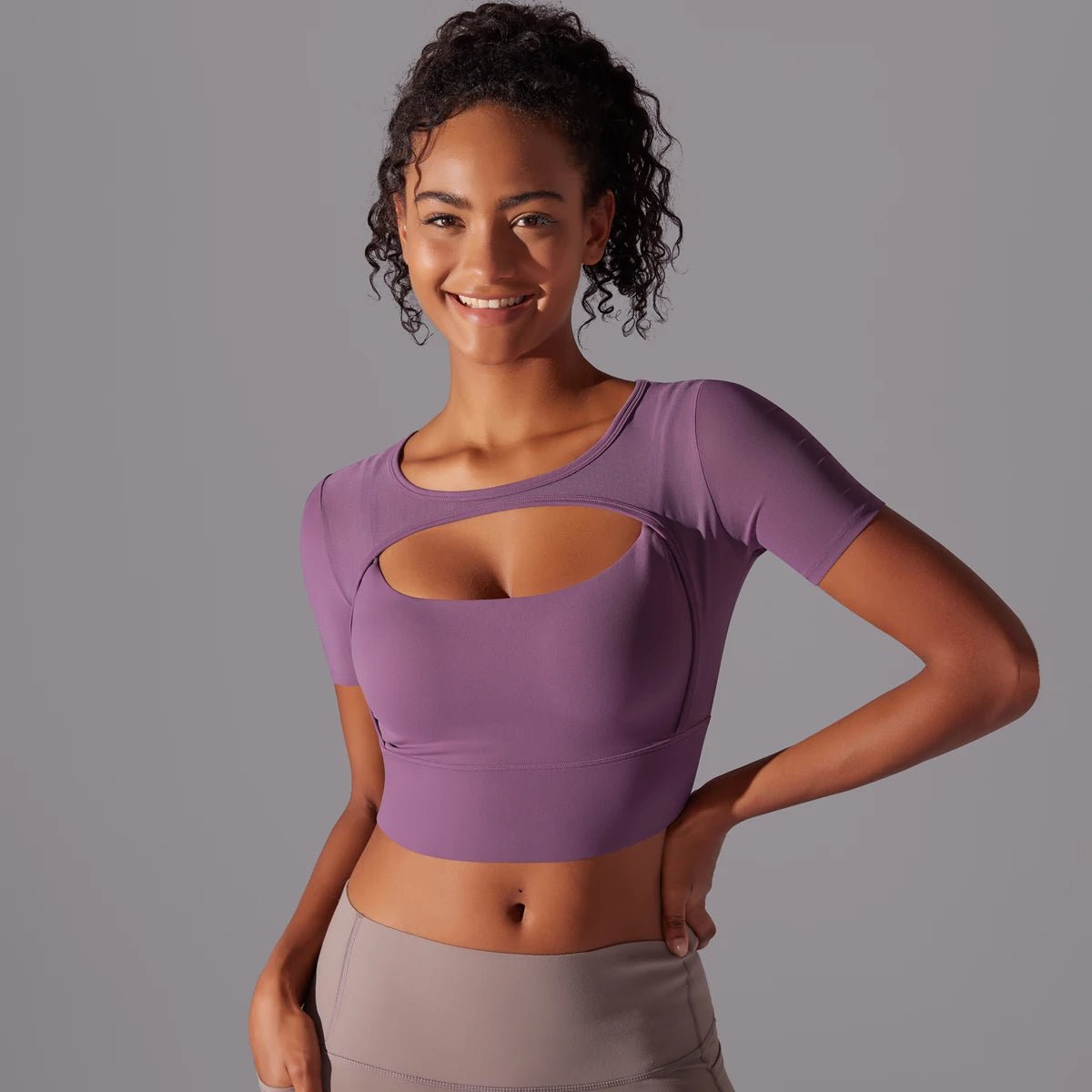 Crop mesh sportstopp - Gymfit