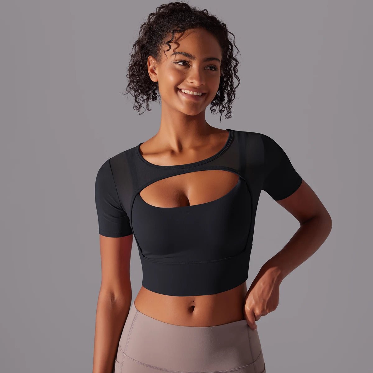 Kort sportstopp i mesh - Gymfit