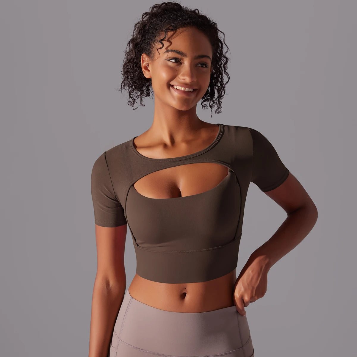 Crop mesh sportstopp - Gymfit