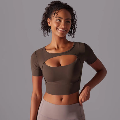 Crop mesh sportstopp - Gymfit