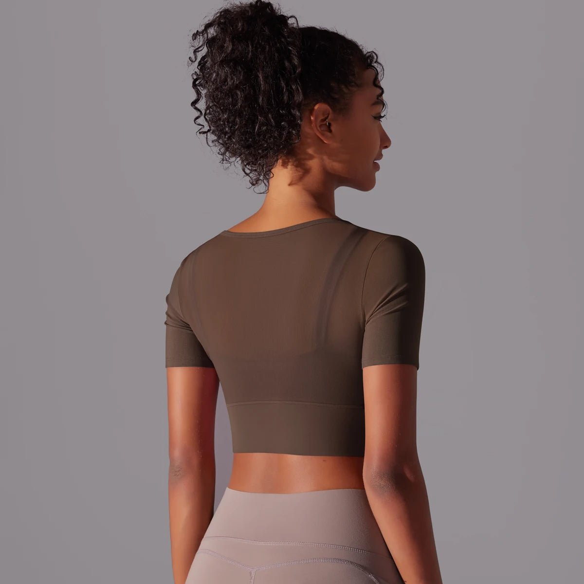 Crop mesh sporttopp - Gymfit