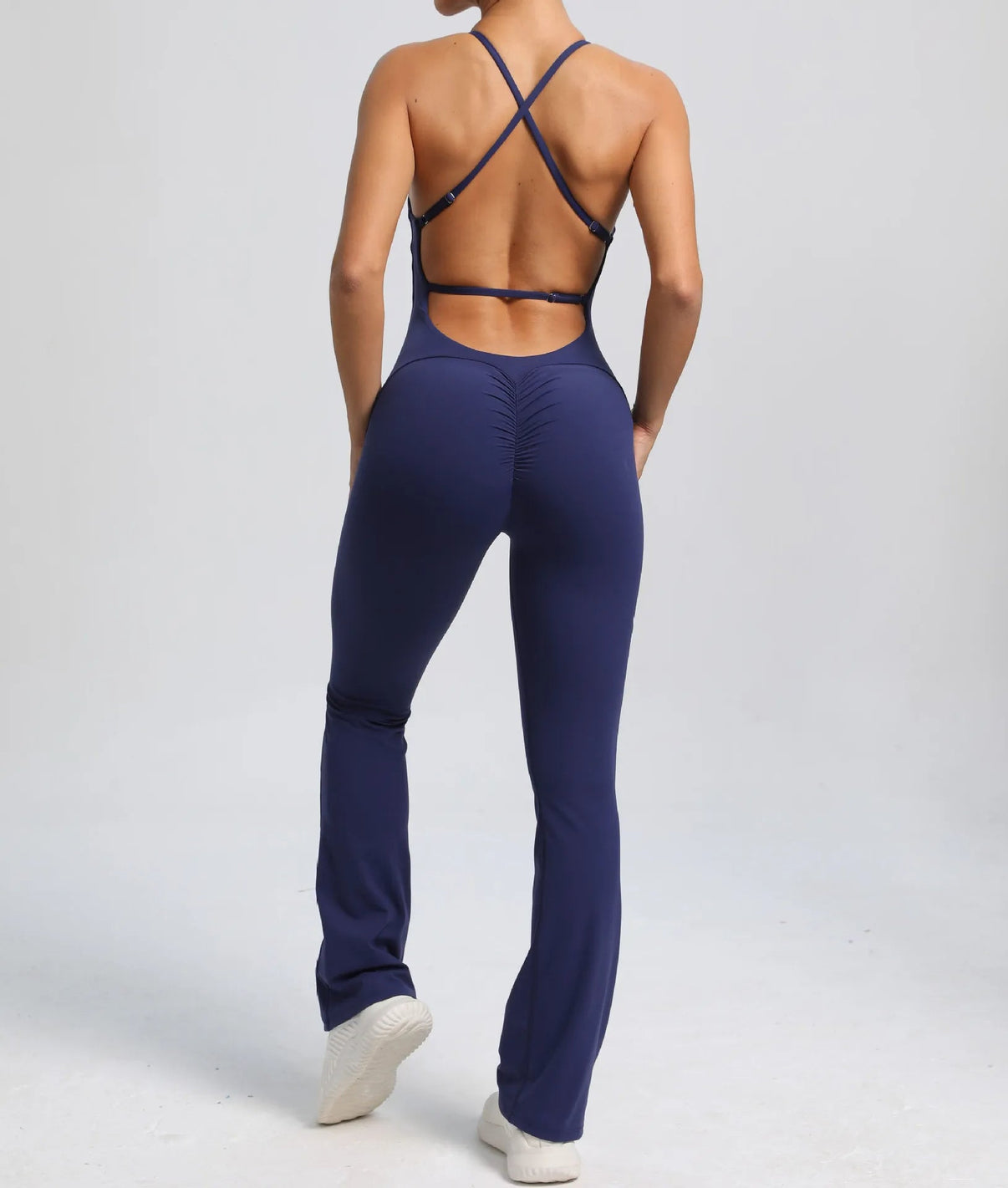 Cross V-rygg Scrunch jumpsuit - Gymfit