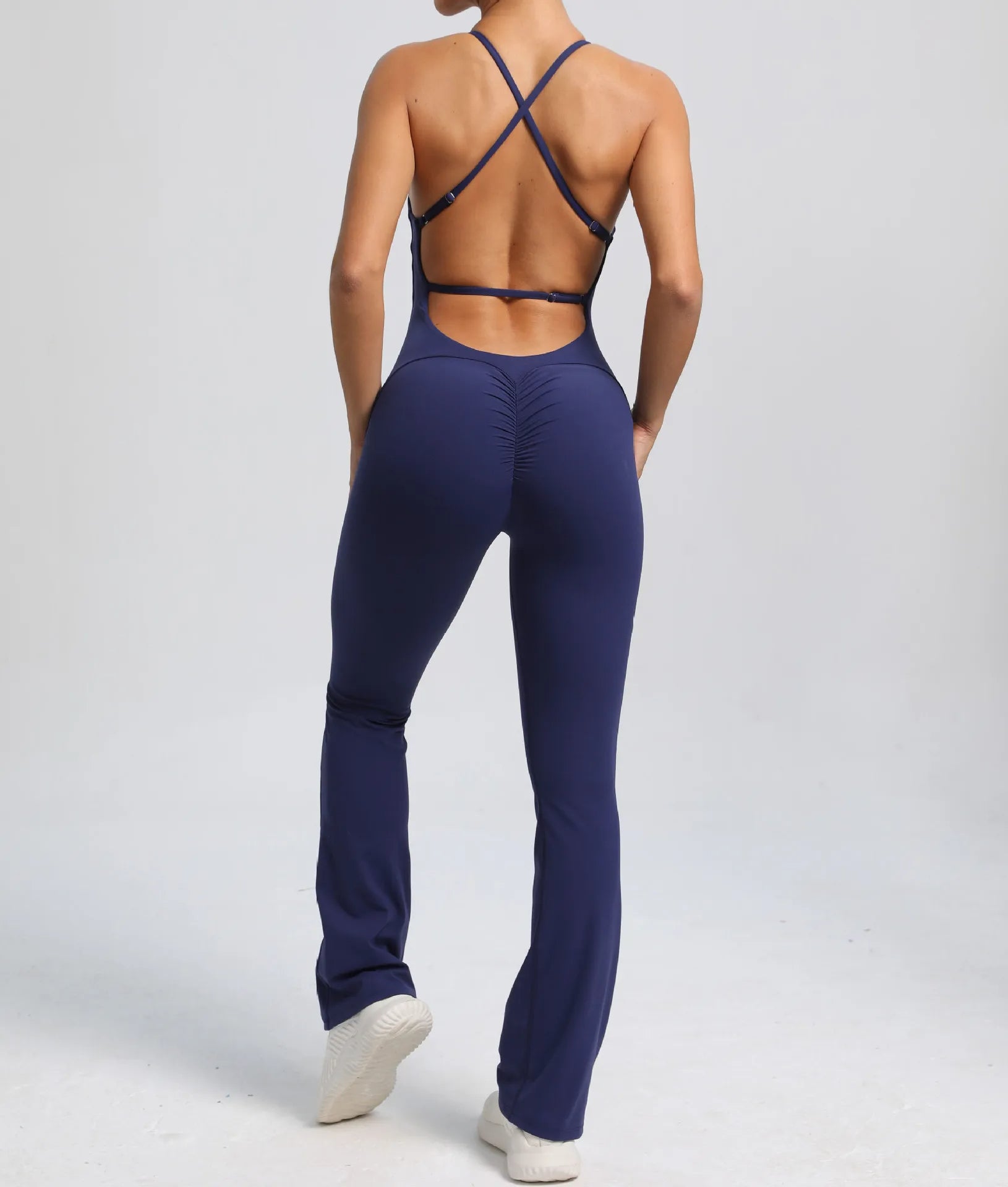 Cross V-rygg Scrunch jumpsuit - Gymfit