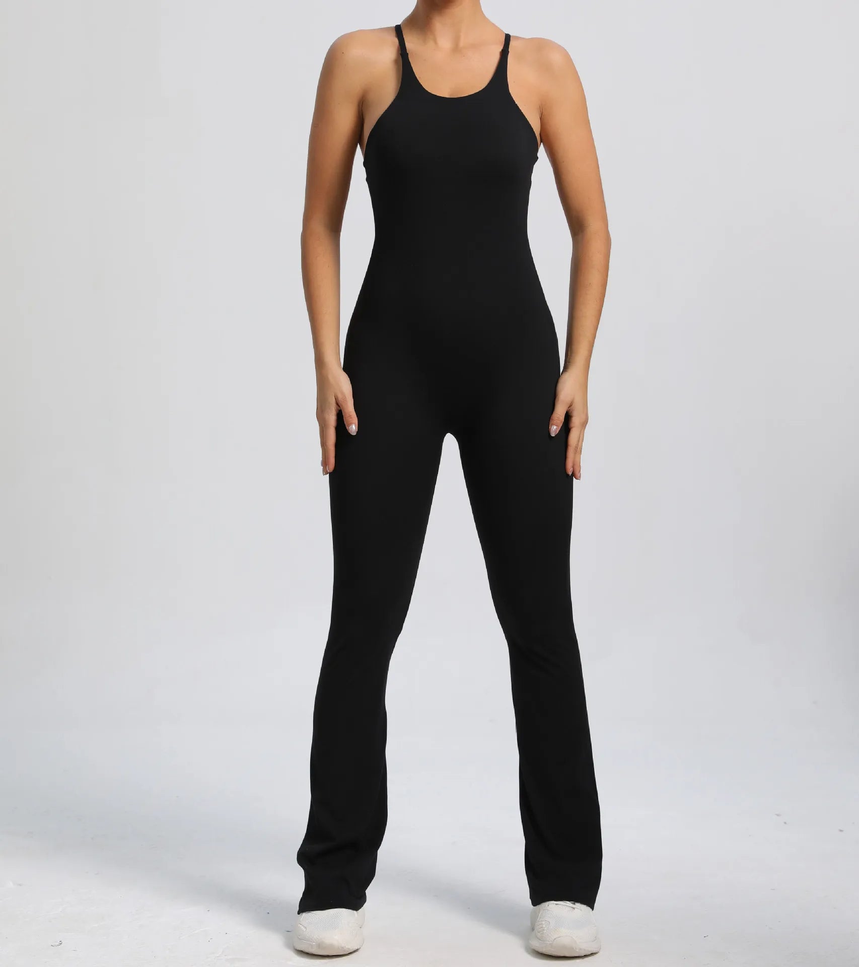 Cross V-rygg Scrunch jumpsuit - Gymfit
