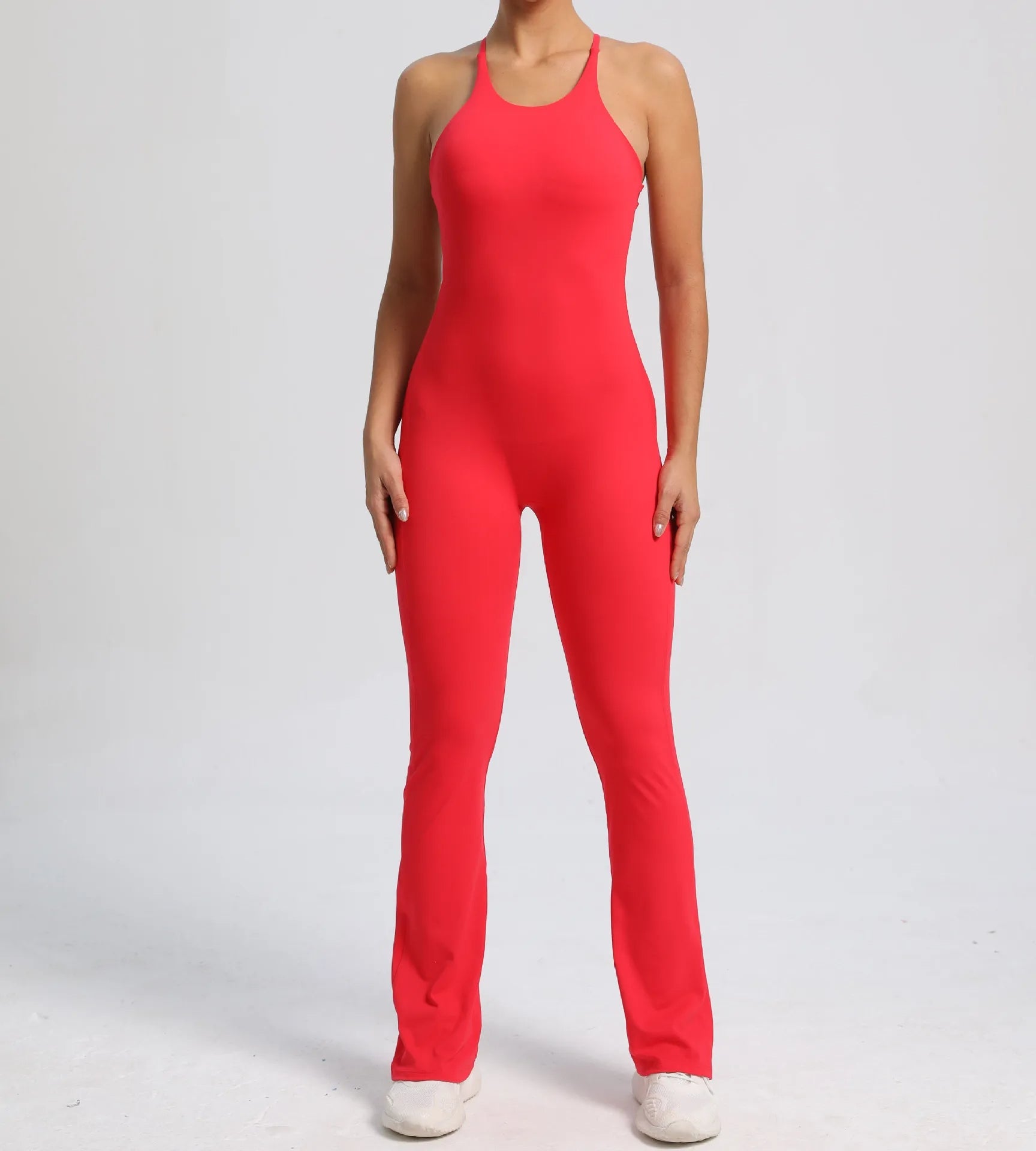 Cross V - rygg Scrunch-jumpsuit - Gymfit