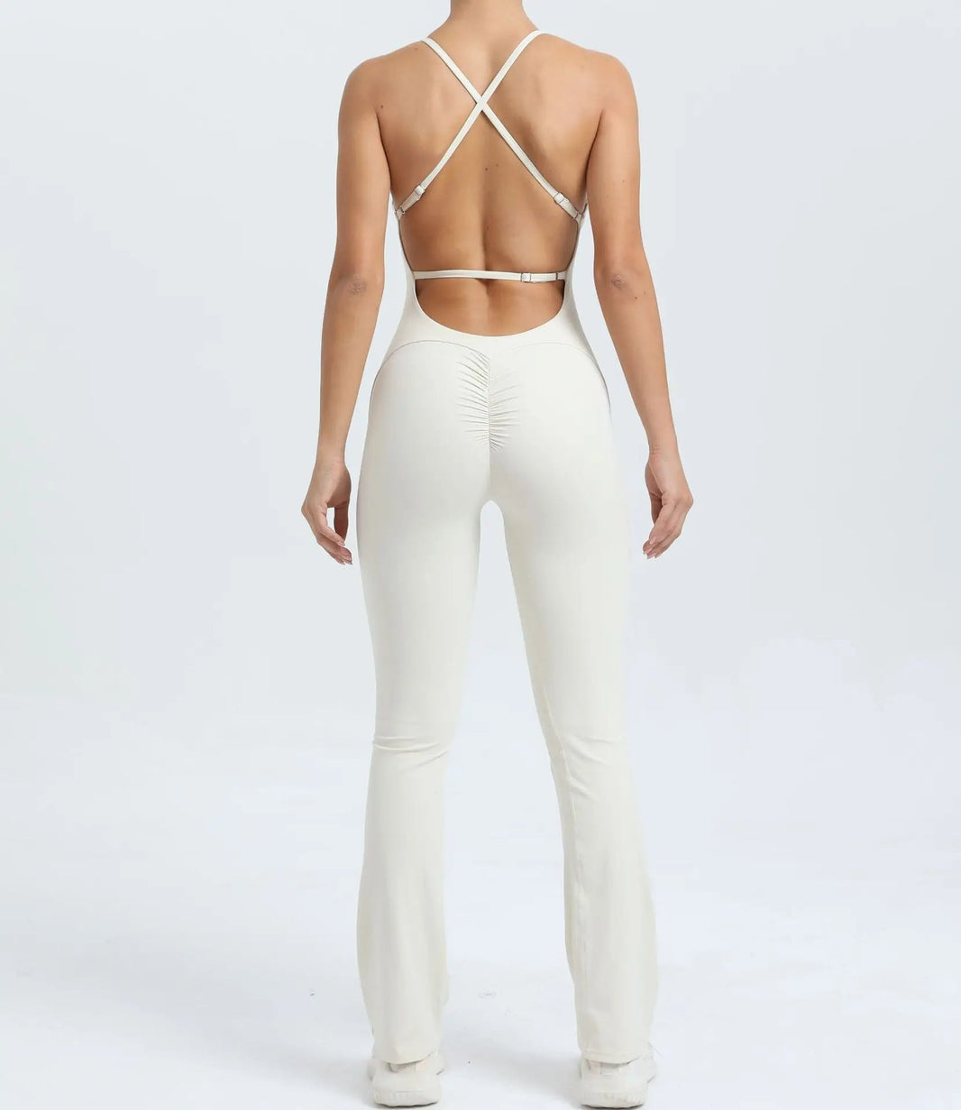 Cross V - rygg Scrunch jumpsuit - Gymfit