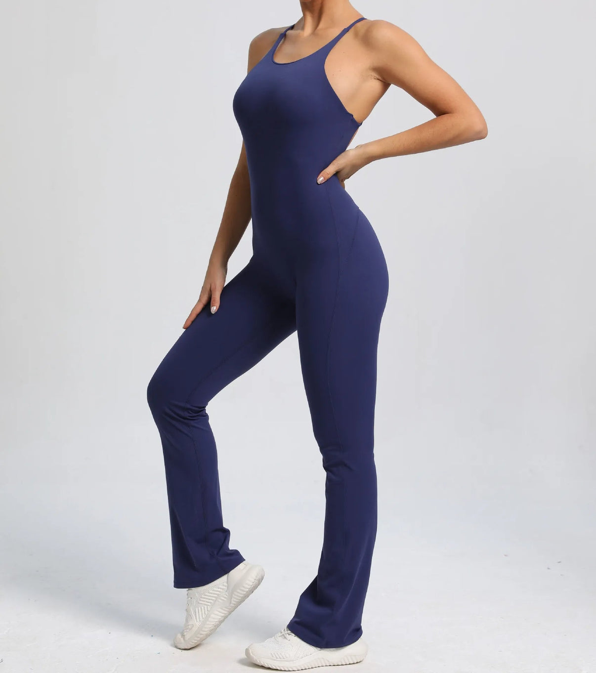 Cross V-rygg Scrunch jumpsuit - Gymfit