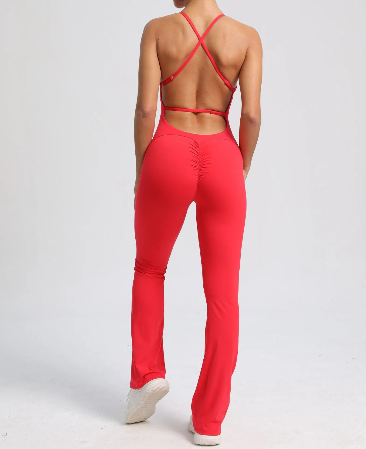 Cross V - ryggscrunch jumpsuit - Gymfit