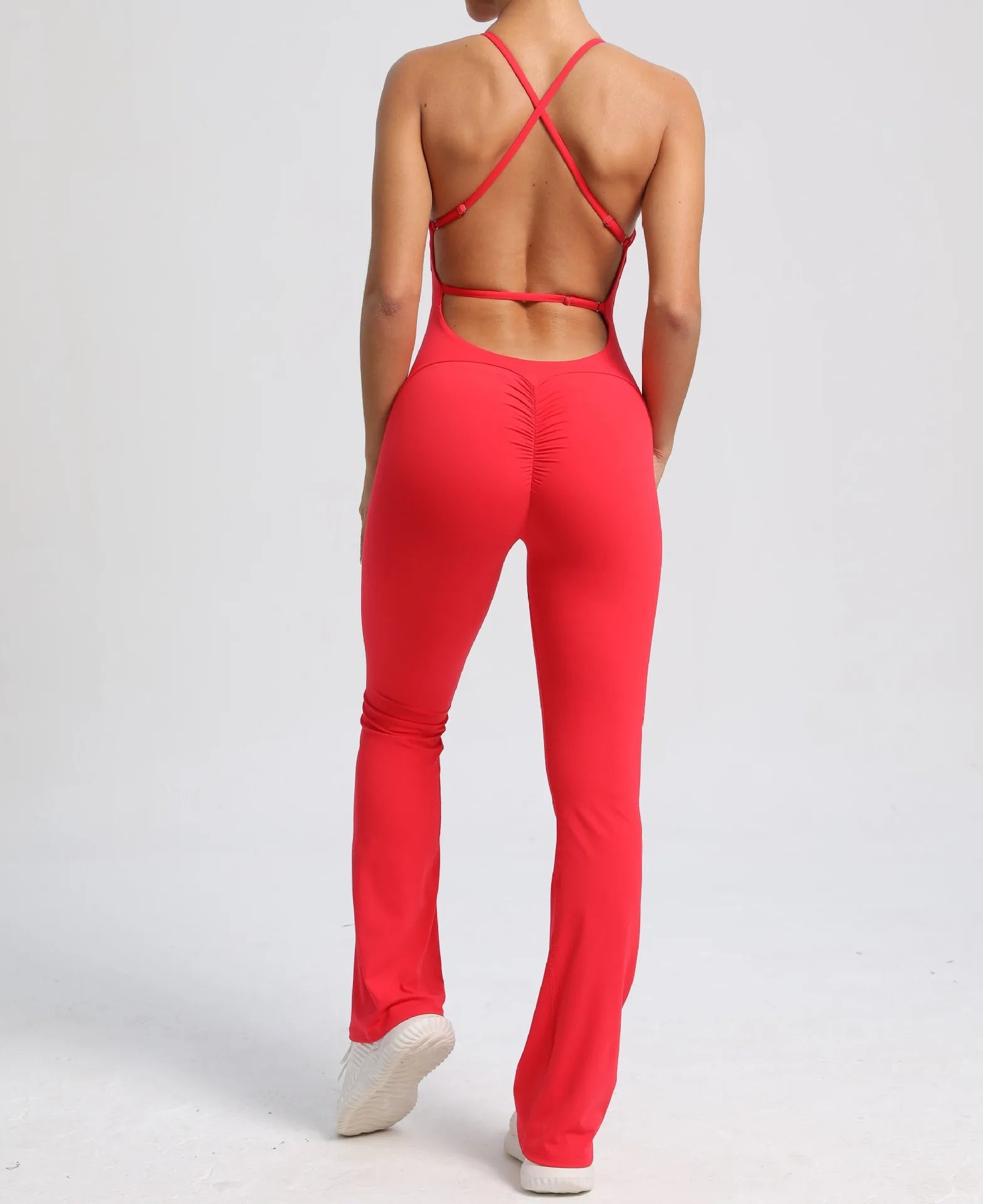 Cross V - ryggscrunch jumpsuit - Gymfit