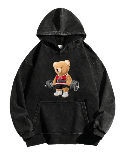alt
SØT BÅR VASKET HOODIE - Gymfit