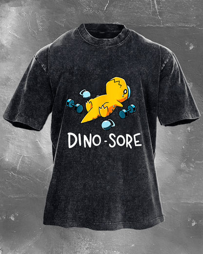 DINO - SORE WASHED T-SKJORTE - Gymfit
