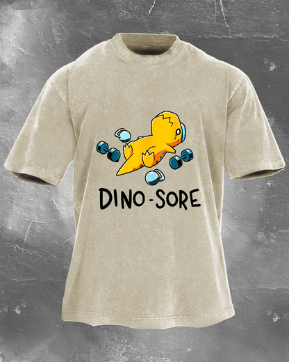 DINO - SORE Vasket T-skjorte - Gymfit