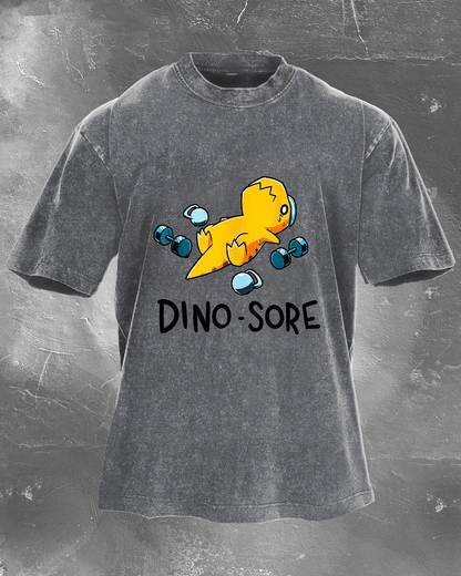 DINO - SORE Vasket T-skjorte - Gymfit
