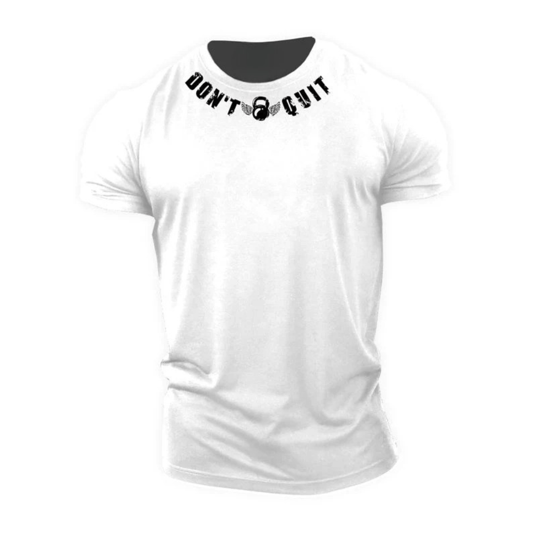 Gi ikke opp bomulls-T-skjorte - Gymfit