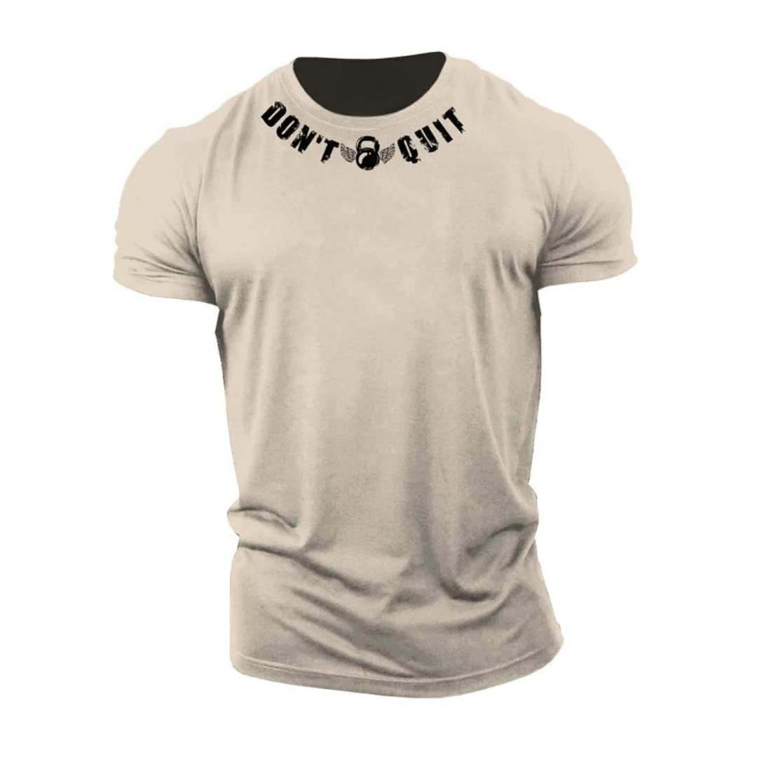 Ikke gi opp bomulls-T-skjorte - Gymfit
