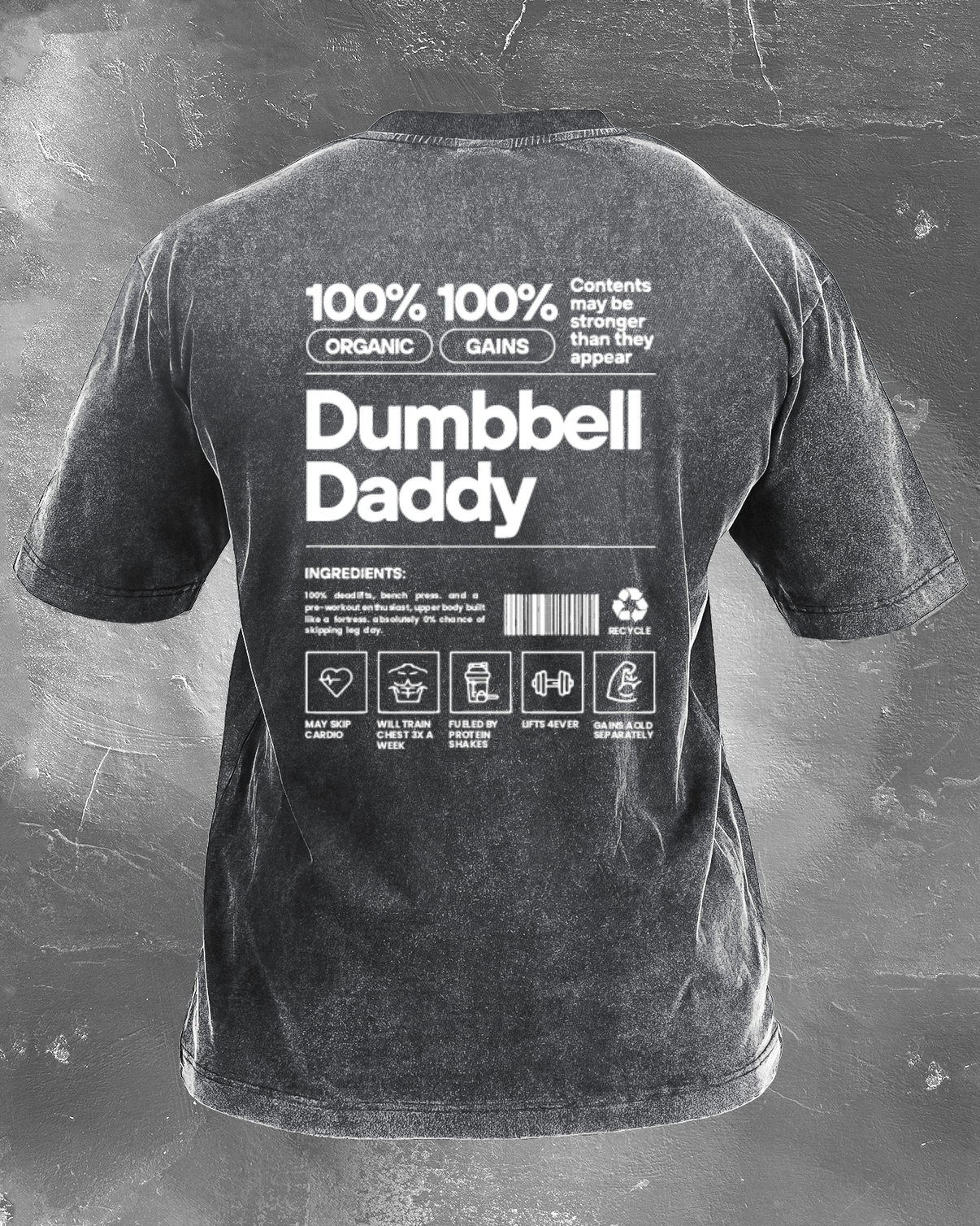 DUMBBELL DADDY VASKET T-SKJORTE - Gymfit