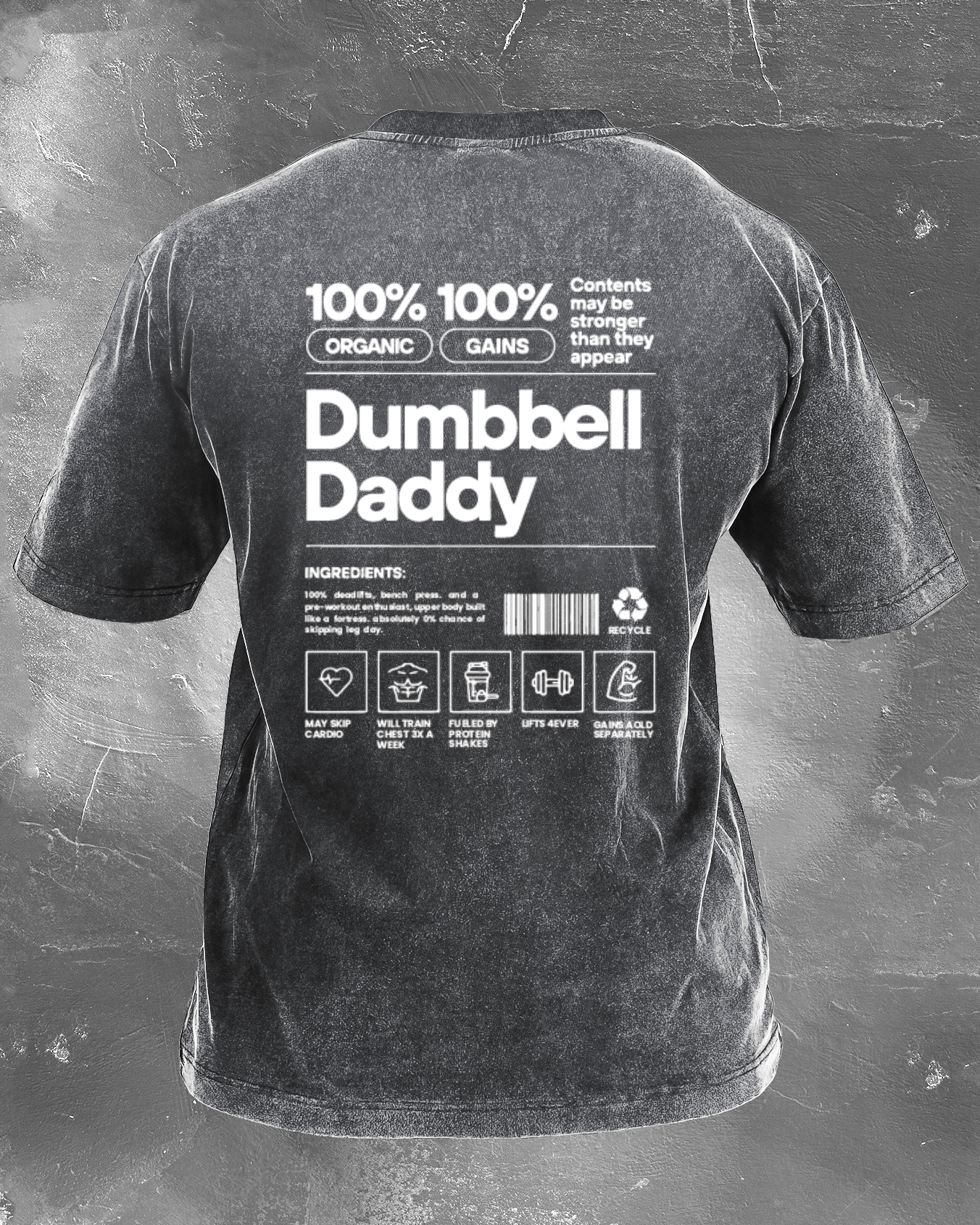 DUMBBELL DADDY VASKET T-SKJORTE - Gymfit