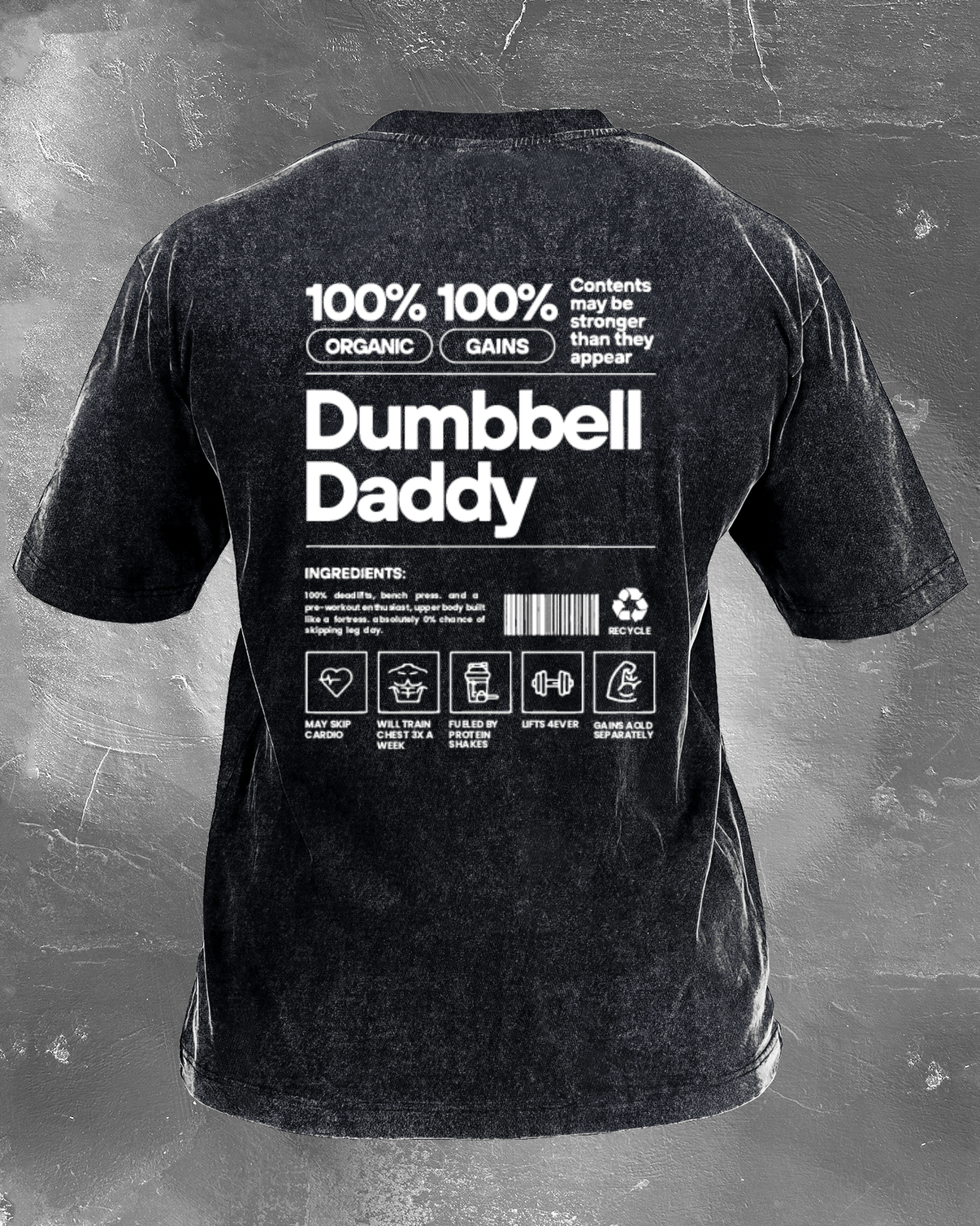 DUMBBELL DADDY VASKET T-SKJORTE - Gymfit