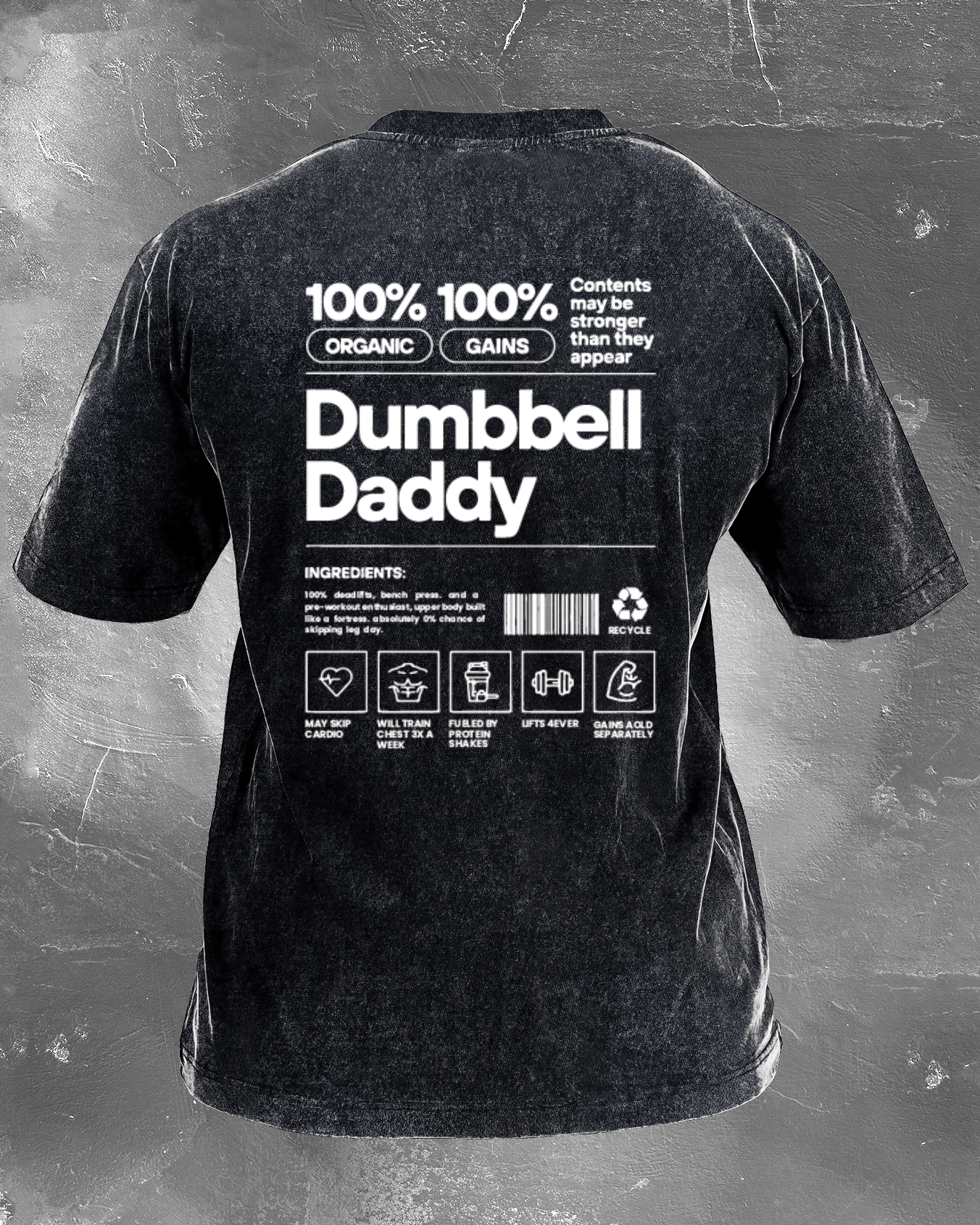 DUMBBELL DADDY VASKET T-SKJORTE - Gymfit