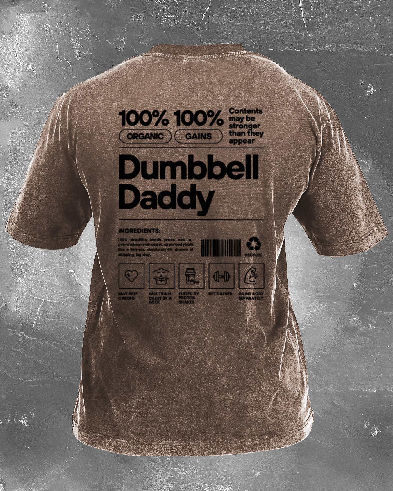 DUMBBELL DADDY VASKET T-SKJORTE - Gymfit