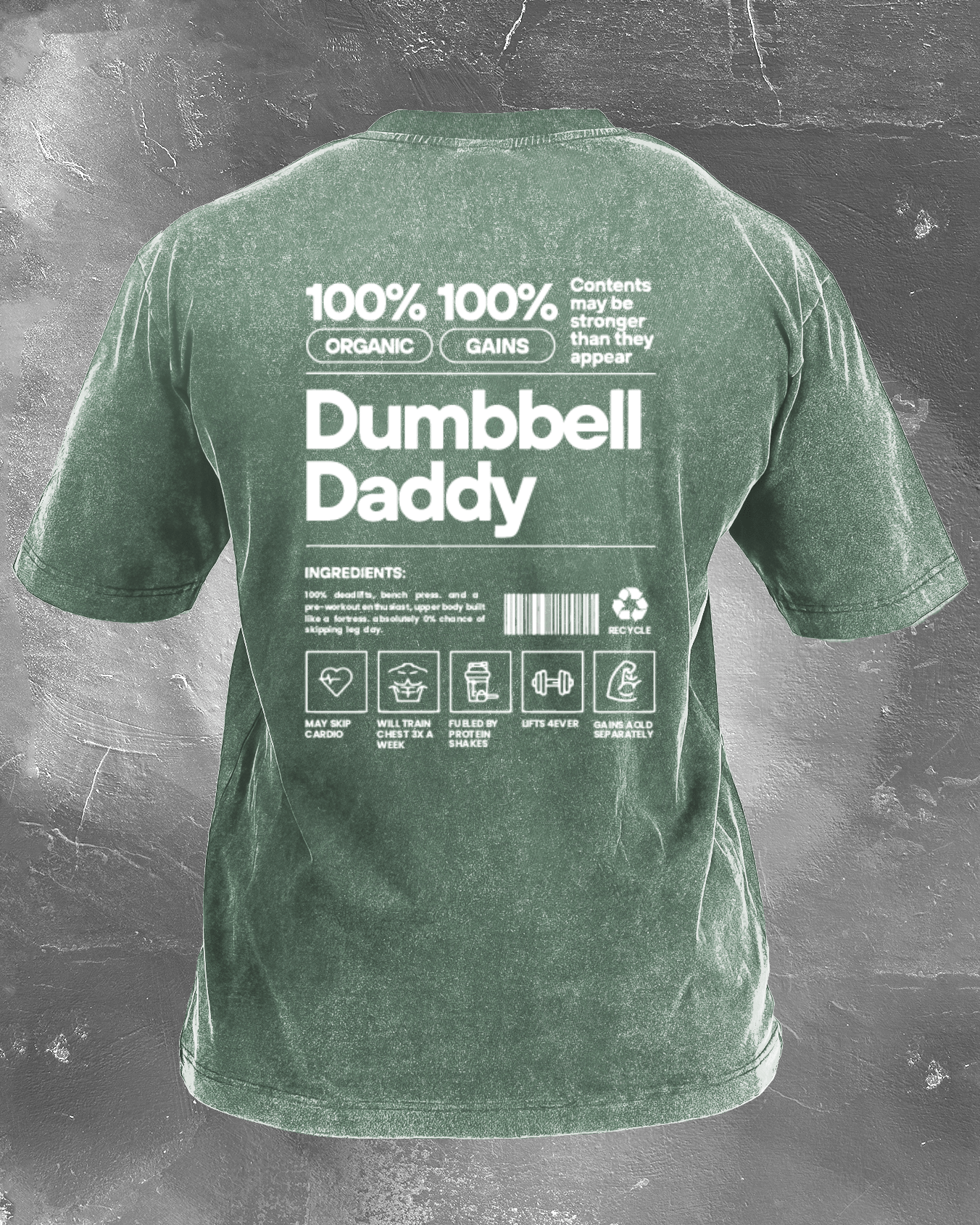 DUMBBELL DADDY VASKET T-SKJORTE - Gymfit